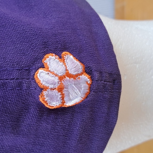 Nike Clemson Tigers center swoosh raised lettering purple & orange fitted hat - Picture 5 of 9
